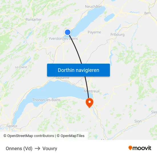 Onnens (Vd) to Vouvry map