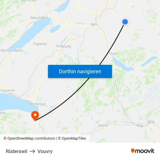 Rüderswil to Vouvry map