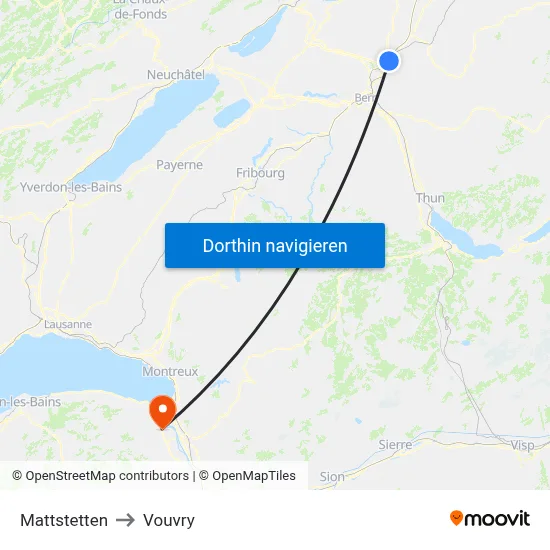Mattstetten to Vouvry map