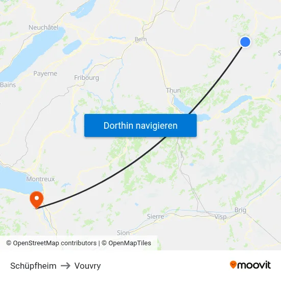 Schüpfheim to Vouvry map