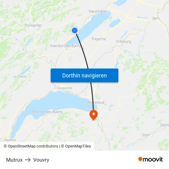 Mutrux to Vouvry map