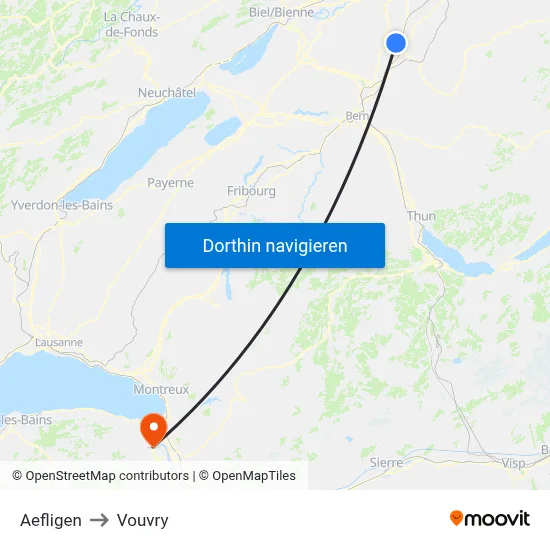 Aefligen to Vouvry map