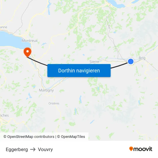 Eggerberg to Vouvry map
