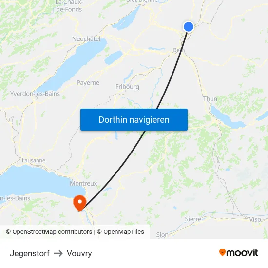 Jegenstorf to Vouvry map