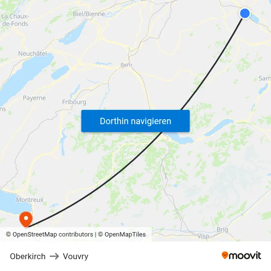 Oberkirch to Vouvry map
