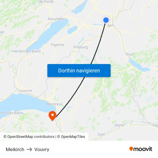 Meikirch to Vouvry map