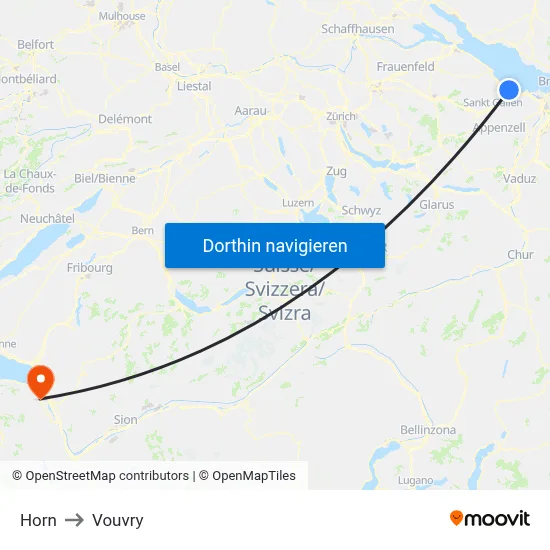 Horn to Vouvry map