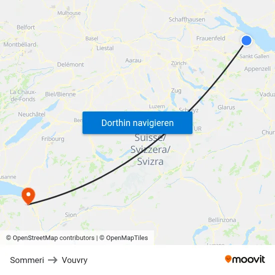 Sommeri to Vouvry map