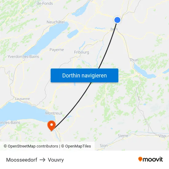 Moosseedorf to Vouvry map