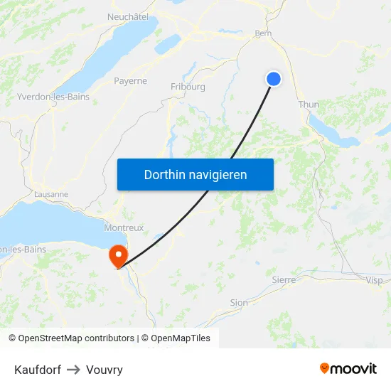 Kaufdorf to Vouvry map