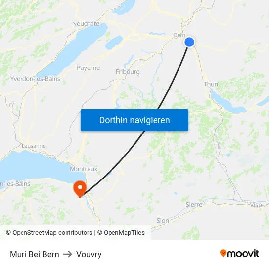 Muri Bei Bern to Vouvry map
