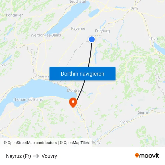 Neyruz (Fr) to Vouvry map