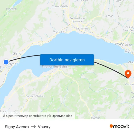 Signy-Avenex to Vouvry map