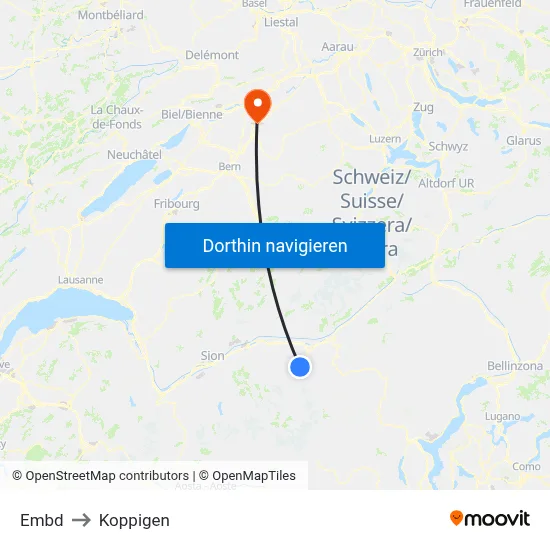 Embd to Koppigen map