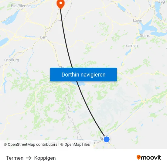 Termen to Koppigen map