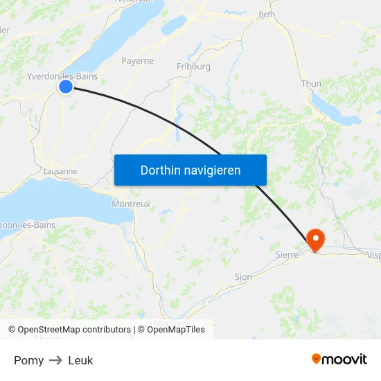 Pomy to Leuk map