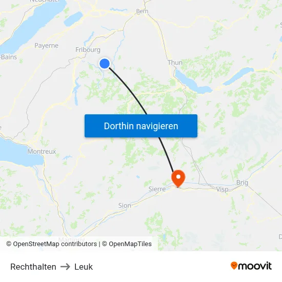 Rechthalten to Leuk map