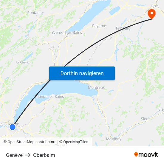 Genève to Oberbalm map
