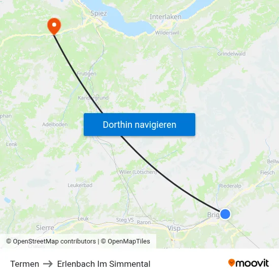 Termen to Erlenbach Im Simmental map