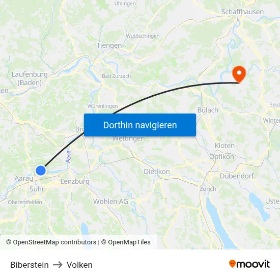 Biberstein to Volken map