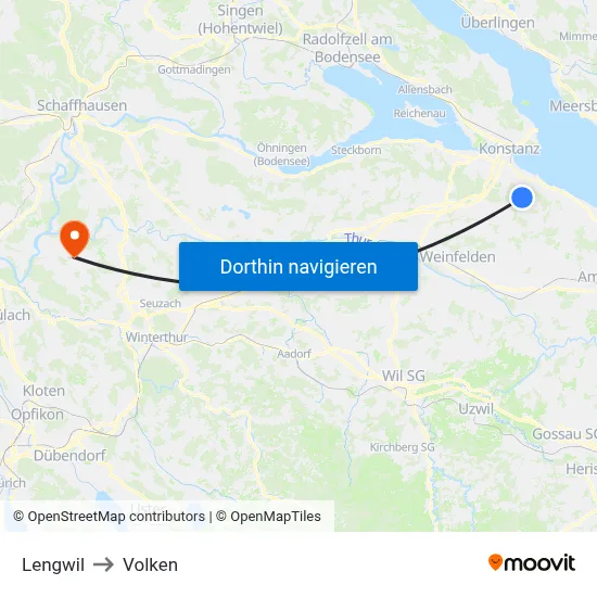 Lengwil to Volken map