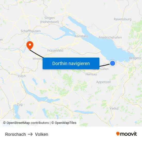 Rorschach to Volken map