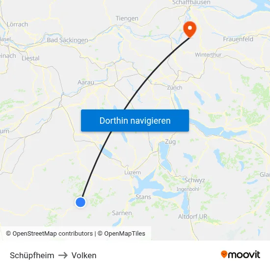 Schüpfheim to Volken map