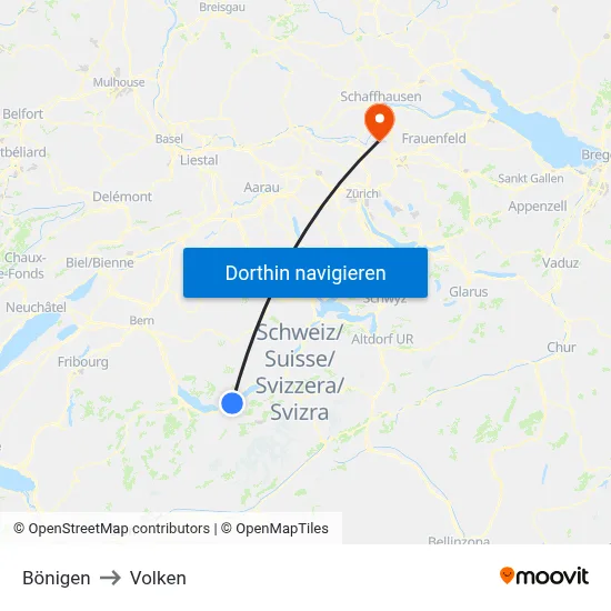 Bönigen to Volken map