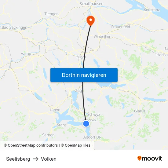 Seelisberg to Volken map