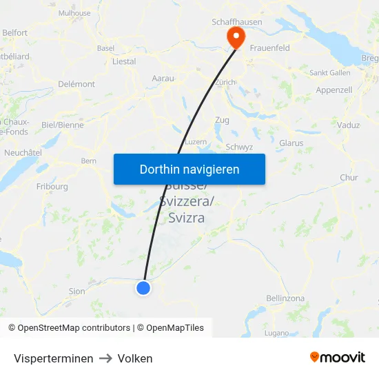 Visperterminen to Volken map