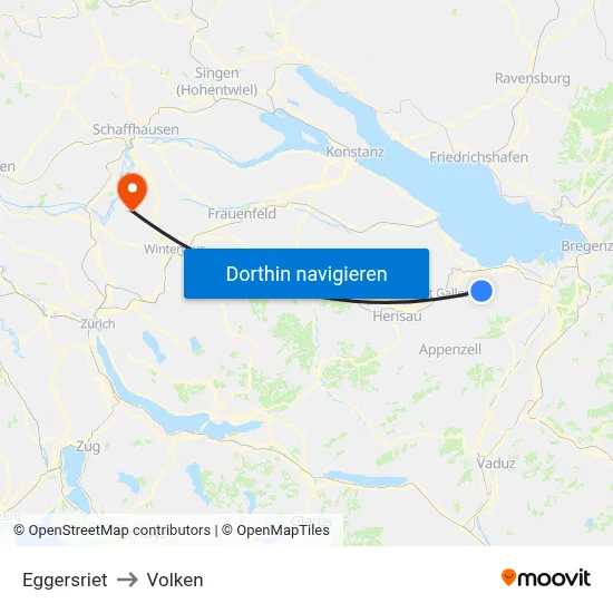 Eggersriet to Volken map