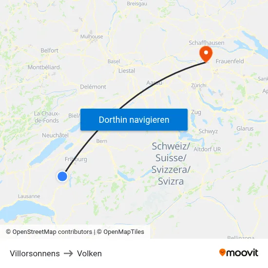 Villorsonnens to Volken map
