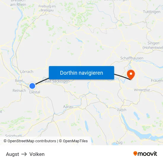 Augst to Volken map