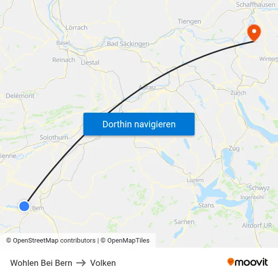 Wohlen Bei Bern to Volken map