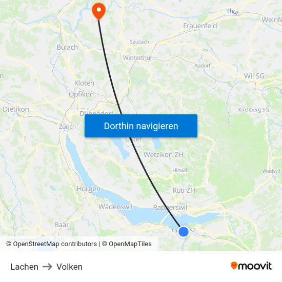 Lachen to Volken map