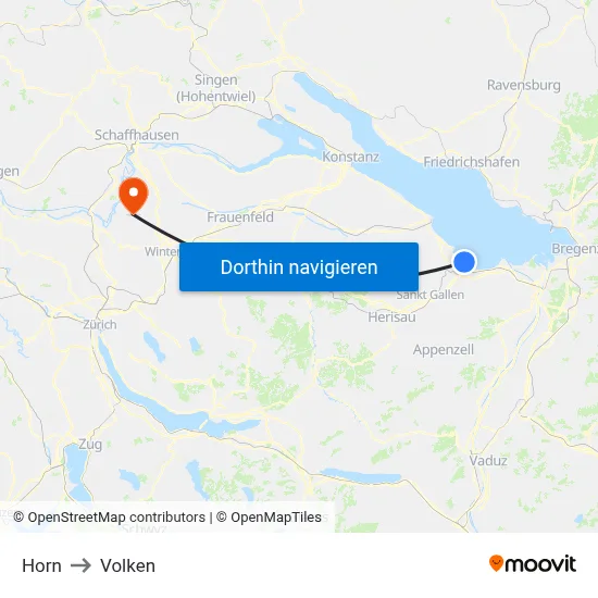 Horn to Volken map