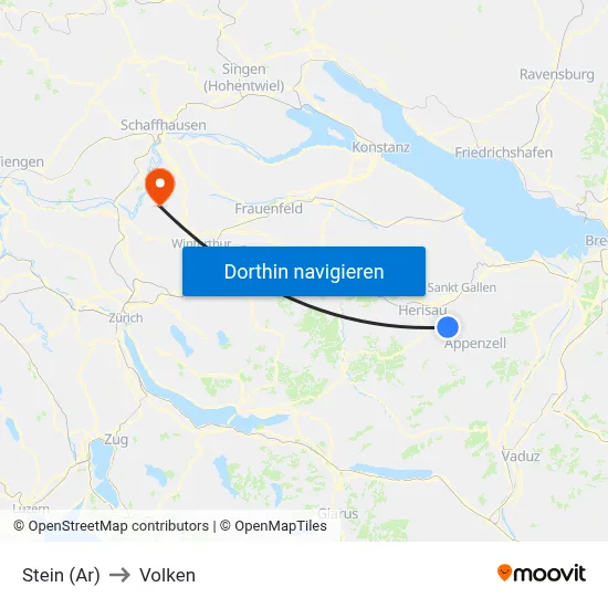Stein (Ar) to Volken map