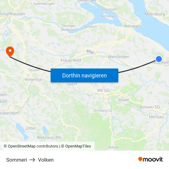 Sommeri to Volken map