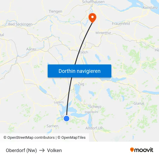 Oberdorf (Nw) to Volken map