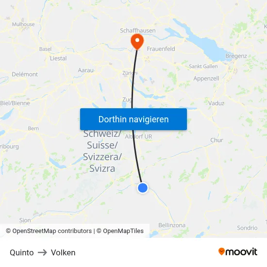 Quinto to Volken map