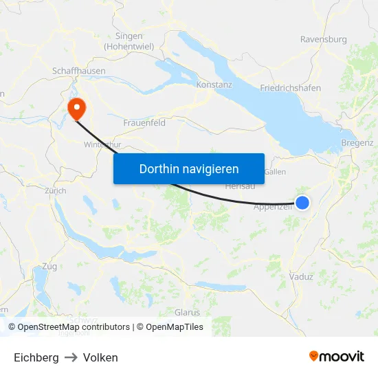Eichberg to Volken map