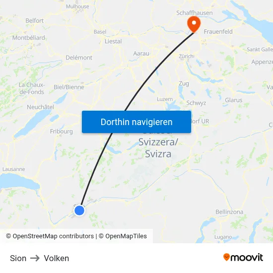 Sion to Volken map