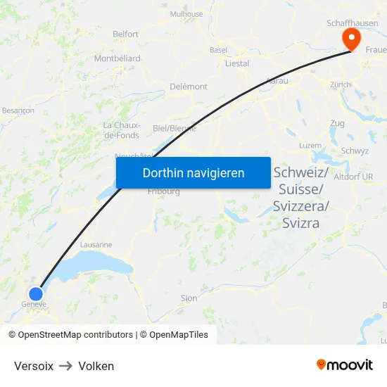 Versoix to Volken map