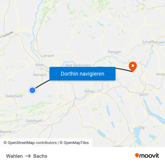 Wahlen to Bachs map