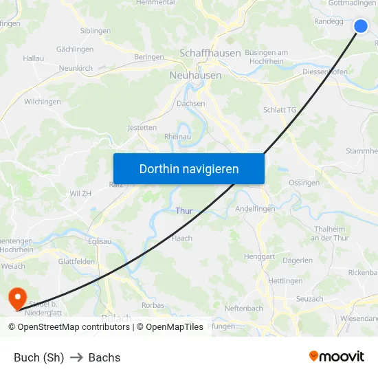Buch (Sh) to Bachs map