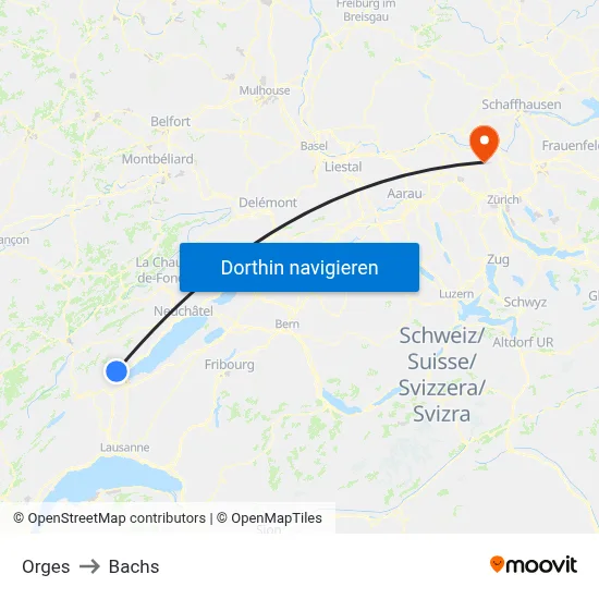 Orges to Bachs map