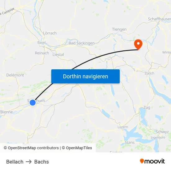 Bellach to Bachs map