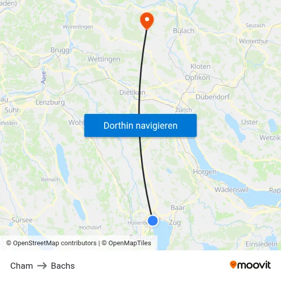 Cham to Bachs map