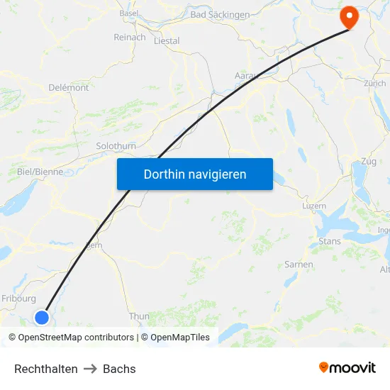 Rechthalten to Bachs map