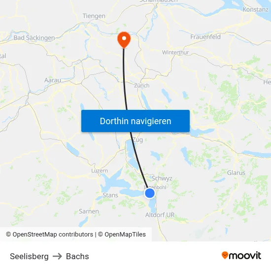 Seelisberg to Bachs map